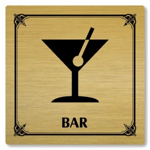 Bar, 80x80mm, zlatá, Nebraska